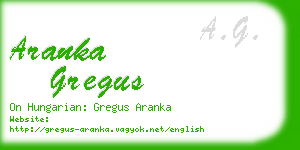 aranka gregus business card
